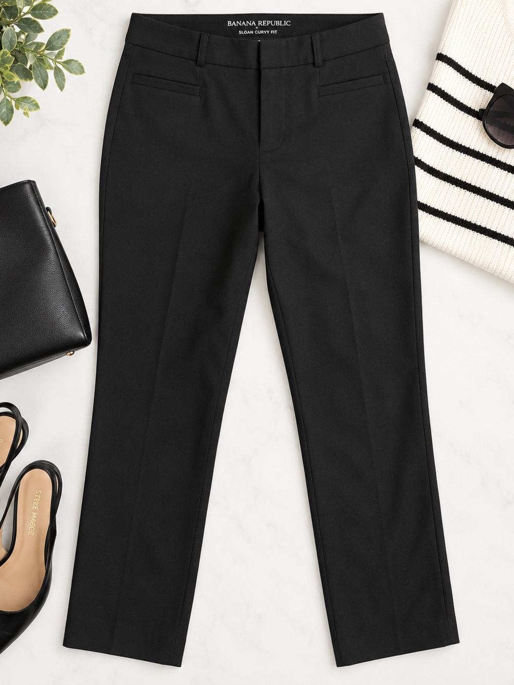 Banana Republic Sloan Curvy Fit Black Dress Pants – Size 6